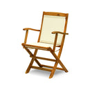 Poltrona da Giardino Pieghevole in Legno Acacia e Textilene Taddei Sabah