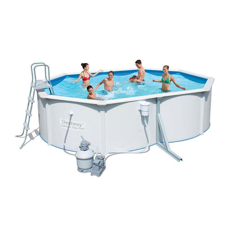 Piscina Fuori Terra Rotonda H122x488cm con Pompa e Scaletta Bestway Steel Wall Pools