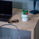 Scrivania da Ufficio 4 Cassetti 110x60x74 cm in Truciolare Nobilitato Rovere Sonoma