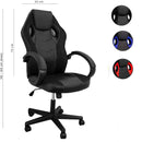 Sedia da Gaming Ergonomica 59x110/120x65 cm in Similpelle Nero/Blu