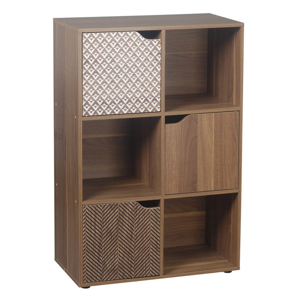 Libreria Mobiletto 6 Scomparti 59.6x29x90.5 cm in Legno MDF Naturale online