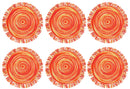 Set 6 Tovagliette con Frange Ø45x0,5 cm  in Polipropilene VdE Tivoli 1996 Shades of Sunset