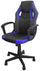 Gaming-Stuhl 54x62x104/112 cm in schwarzem und blauem Kunstleder