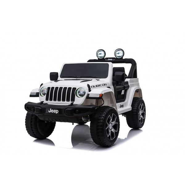 sconto Macchina Elettrica per Bambini Fuoristrada Jeep Wrangler Rubicon 12V con Telecomando Bianco
