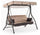 3-Sitzer Gartenschaukelstuhl 198 x 140 x 174 cm mit verstellbarer Rückenlehne für Bettfunktion Zanzibar Beige