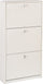 Schuhschrank 3 Türen 63x117x18 cm geflammt weiß