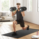 Set Pesi Manubri da 30 kg con 12 Dischi in Acciaio e Sabbia Nero   