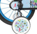 Bicicletta per Bambini 16" Marvel Avengers Freni Caliper e Stabilizzatori in Acciaio Hi-Ten Blu e Rosso