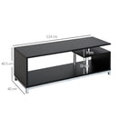 Mobile TV in Legno Nero 114x40x40.5 cm 