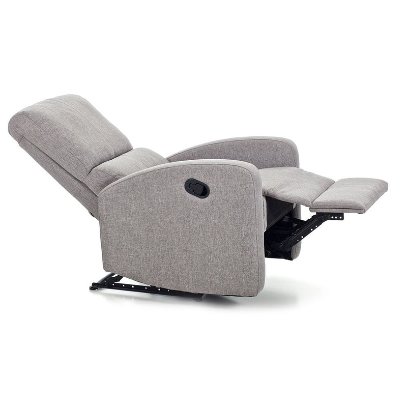 Poltrona Relax Reclinabile Manuale in Tessuto Fiorella Grigia