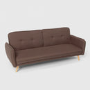 Divano Letto Clic Clac 186x85x80 cm in Tessuto Marrone