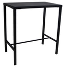 Tavolo Alto da Giardino 105x60xH110 cm in Metallo Utility Nero