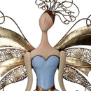 Fatina metallo blu e oro cm 32x12,7xh71,8