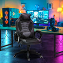 Sedia da Gaming Ergonomica Massaggiante Riscaldante in Similpelle  Nera
