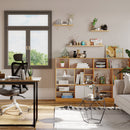 Tavolino Geometrico di Design in Acciaio Nero 54x54x44 cm 