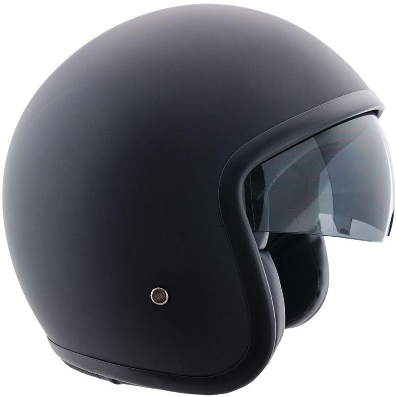 Casco Jet per Scooter Occhiale Interno CGM Vintage 133A Nero Opaco 