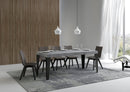  Tavolo Allungabile 140-400x90x77 cm Flame Premium Cemento Telaio Antracite
