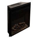 Camino Elettrico da Pavimento Effetto Fiamma 110x25x95 cm 900W/1800W in Legno Bianco