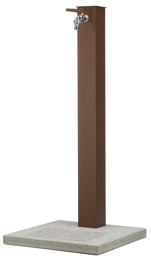 Gartenbrunnen mit Zapfhahn und Zementsockel Belfer 42/QBM Rost sconto
