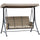 3-Sitzer-Gartenschaukel 196 x 128 x 172 cm in Metall und braunem Textilene