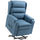 Poltrona Alzapersona Elettrica 85x88x109 cm in Tessuto Effetto Lino Blu