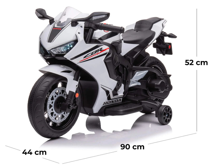 Moto Elettrica per Bambini con Licenza Honda CBR 1000RR 12V Velocità 4km/h Bianco    