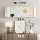 Specchio da Parete o Appoggio 53,5x163 cm in Legno di Pino