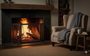 Parascintille con Antine 90x40 cm per Camino a Legna in Ferro Belfer 3008 Antracite
