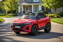 Macchina Elettrica per Bambini 12V Licenza Ufficiale Audi SQ8 E-Tron con Telecomando e Sedile Pelle Rosso