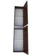 Mobile da Bagno a Colonna 2 Ante in Melaminico 35x18x160cm TFT Ibiza Tabacco Scuro