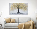 Dipinto su Tela Tree Simple 120x3,8x80 cm in Legno di Pino e Canvas Multicolor