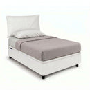 Letto 1 Piazza e Mezza Contenitore Imbottito Similpelle Bianco Boxmax Testata Soft Varie Misure