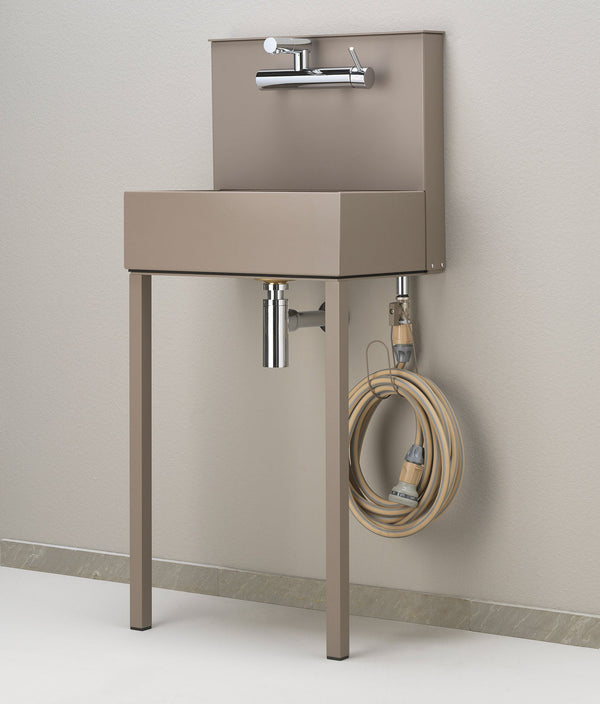 Lavandino a Parete da Giardino con Miscelatore e Doppio Rubinetto Belfer 42/PRLM Tortora acquista