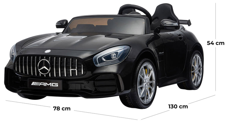 Macchina Elettrica per Bambini 2 Posti 24V con Licenza Mercedes GTR AMG Nera