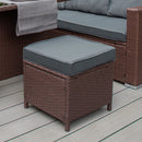 Set Salotto da Giardino 240x186x70 cm ad Angolo con Tavolo in Rattan Marrone