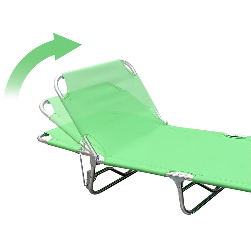 Brandina compatta prendisole struttura in alluminio e tessuto in Oxford Verde