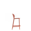 Set 4 Sedie 46x42xH93 cm in Polipropilene Spot Arancione