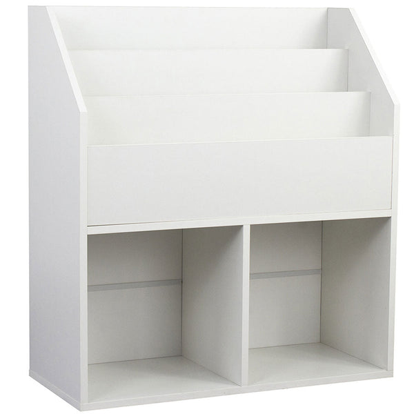 Libreria Cameretta Bambini Legno Scaffale 5 Ripiani Porta Giocattoli Libri Bianco online