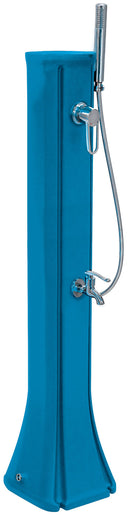 Mini Doccia Solare da Giardino 23L Miscelatore Lavapiedi e Doccetta Blu