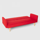 Divano Letto Clic Clac 182x64x80 cm in Tessuto Rosso