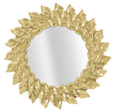 Specchio da Muro Glam Petal Ø73x5 cm in Ferro Oro