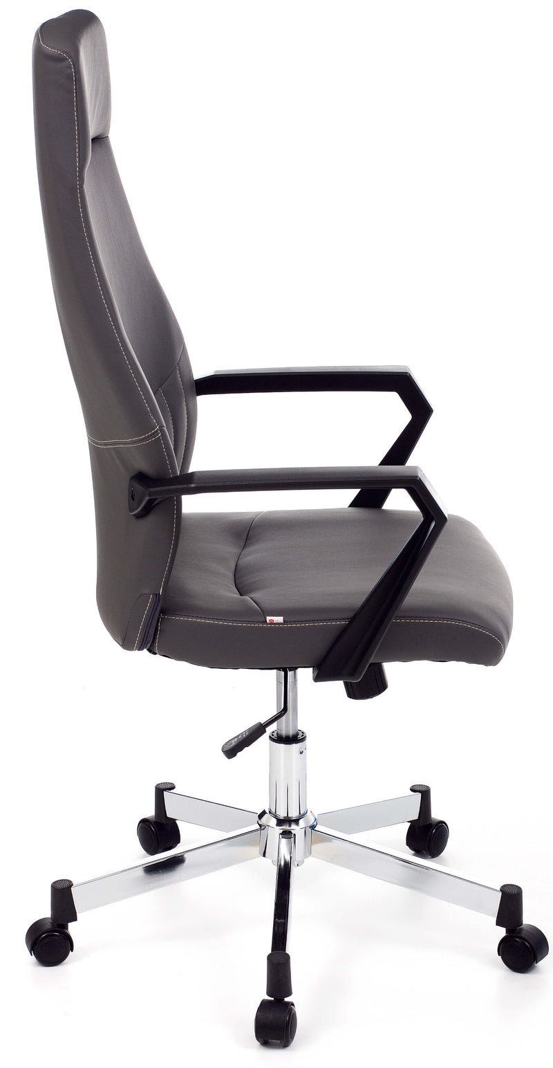 Poltrona da Ufficio Direzionale in Similpelle Sake Grigia
