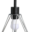 Lampada da Terra con Paralume E27 Ø25x152 cm in Metallo e Marmo Nera