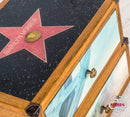 Cassettiera 2 Cassetti 40x53xH40 cm in Legno Collezione Hollywood Multicolor e Marrone
