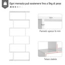 Libreria di Design Moderno Scaffale Bianco 80x23x192 cm 