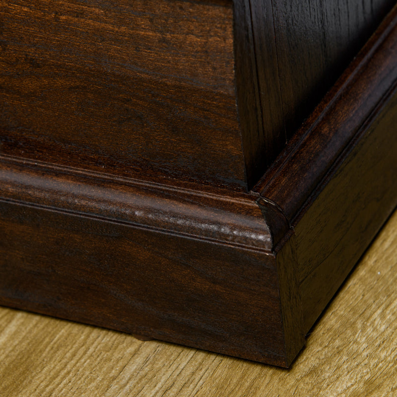 Camino Elettrico da Terra 80x21,6x67,8 cm con Timer Effetto Fiamma e Temperatura Regolabile in Legno e Metallo Marrone      