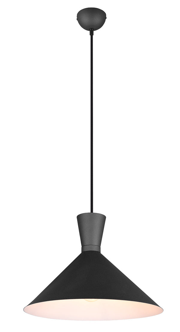 Lampada a Sospensione da Interno Attacco E27 in Metallo Nero Opaco online