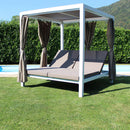 Gazebo Letto Timbuktu 212x149x195 h cm in Alluminio Bianco