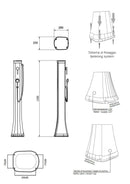Mini Doccia Solare da Giardino Lavapiedi Miscelatore e Doccetta Mobile Arkema Happy Go Dove grey
