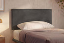 Letto 1 Piazza e Mezza con Rete Rivestita Microfibra Grigio Tessis Testata Flat Varie Misure